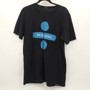 Ed Sheeran Divide World Tour T-Shirt Mens Large Black Cotton Short Sleeve